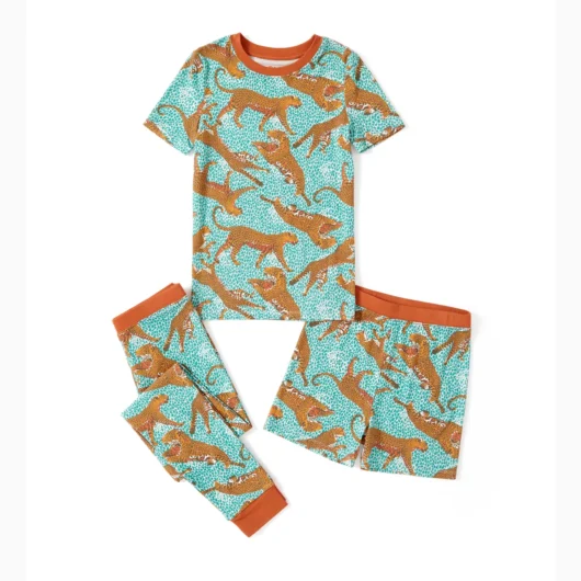 Bamboo Toddler/Kid 3pcs Playful Print Snug-Fitting Pajamas Set