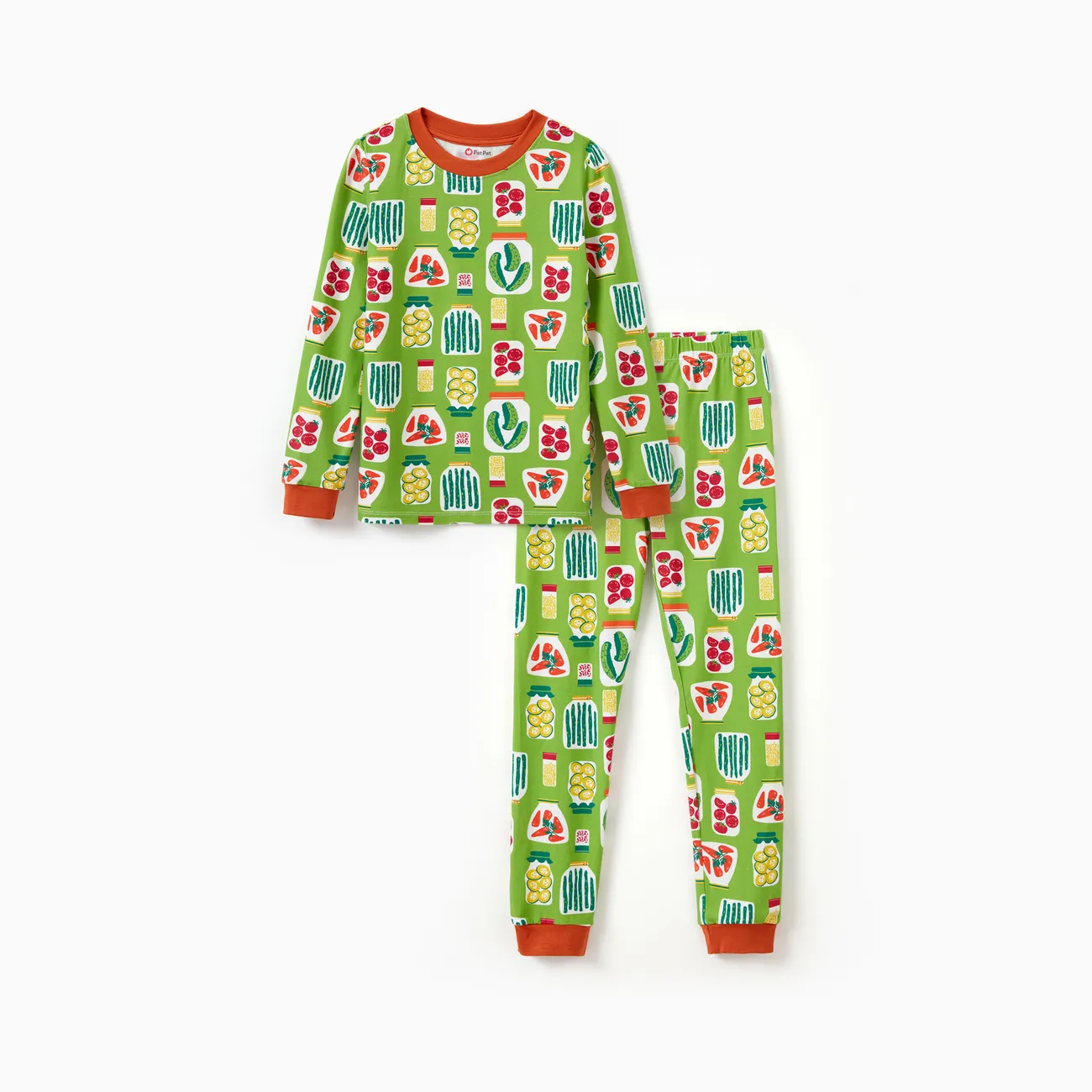 Toddler / Kids Girl Bamboo Pajamas With Childlike Print (2-Piece Snug-Fitting )