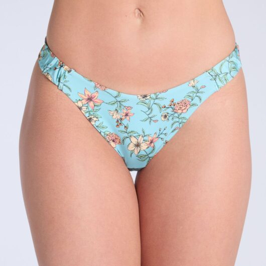 Boux Avenue Cortona ruched brazilian bikini bottoms - Green Mix - 06