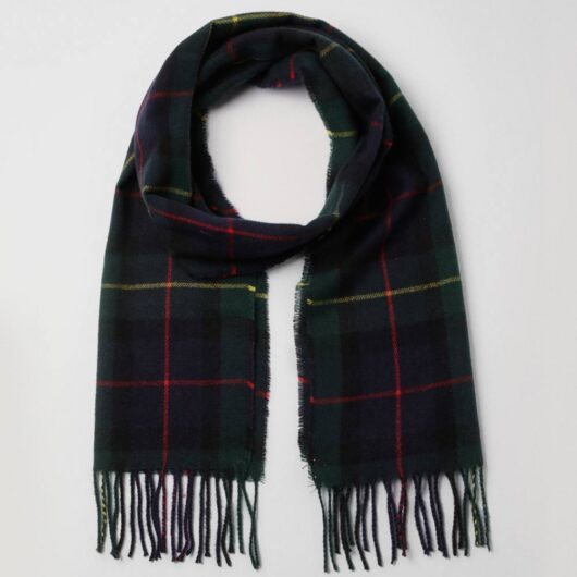 Debenhams Men's Dark Green Check Scarf
