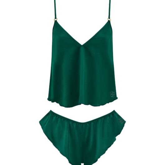 Bluebella Faye Luxury Satin Cami and Short Set Aventurine Green - 10