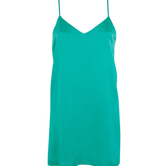 Bluebella Margot Luxury Satin Short Chemise Columbia Green - 16