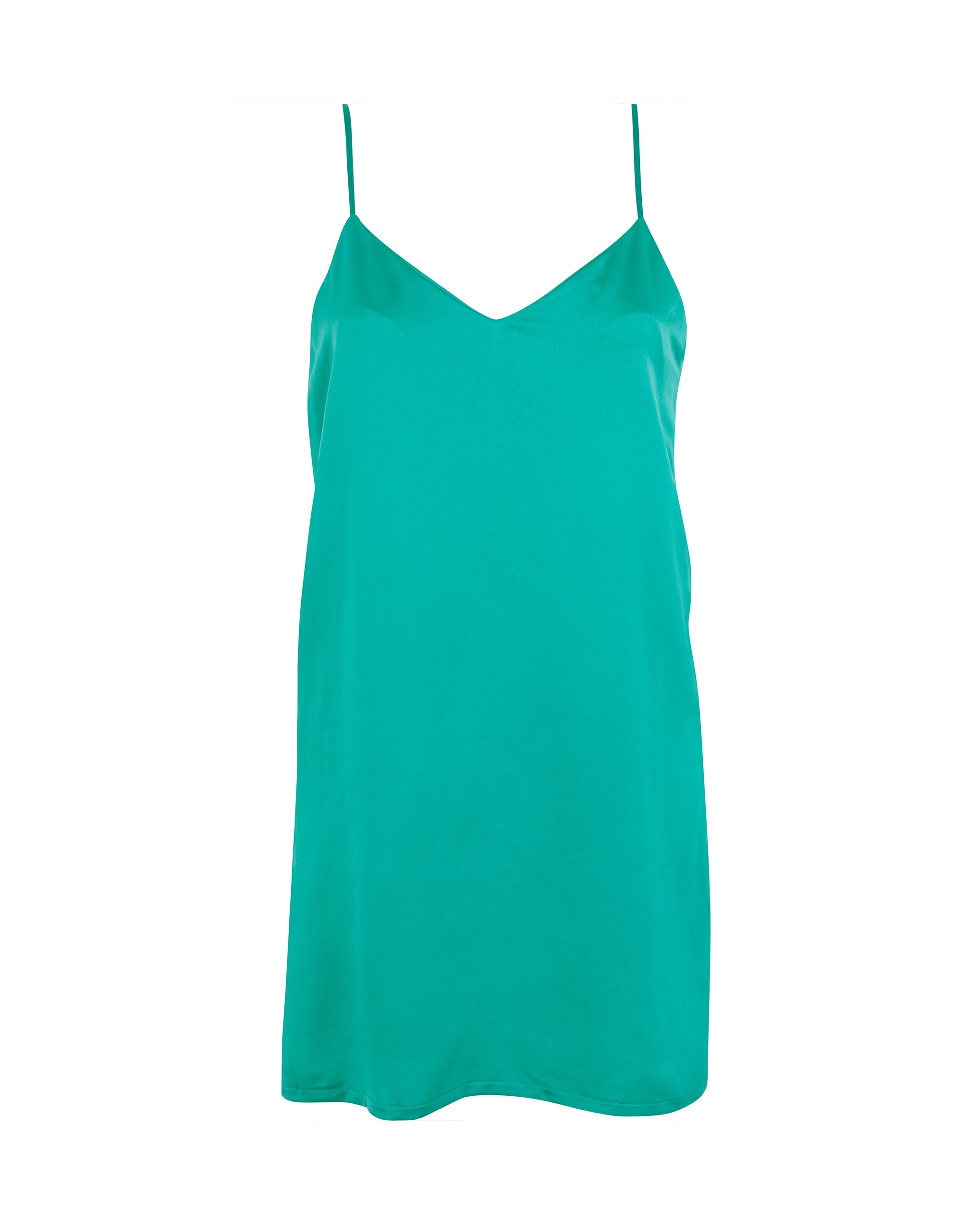 Bluebella Margot Luxury Satin Short Chemise Columbia Green - 16