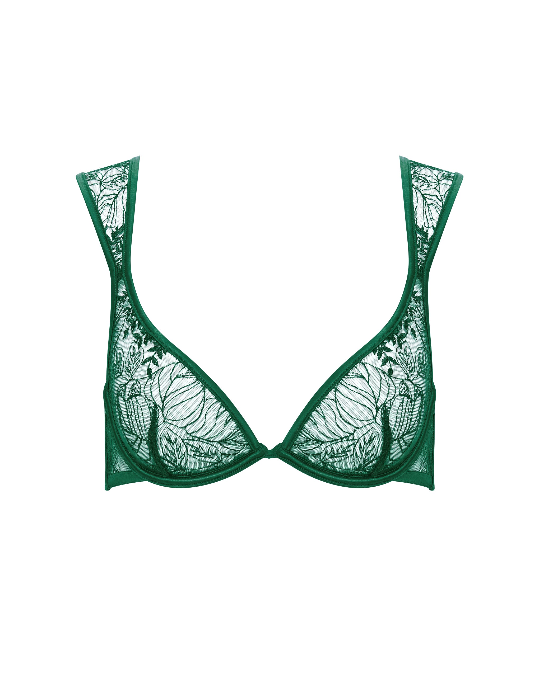 Bluebella Seraphim Embroidered Sheer Bra Green - 30A