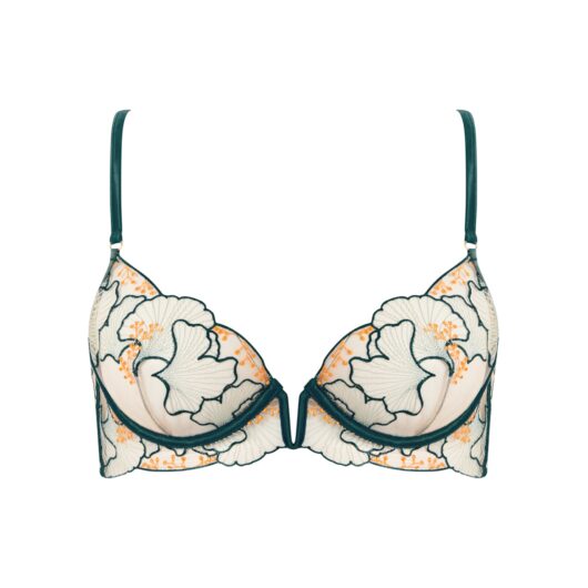 Bluebella Gianna Sheer Longline Bra Green/Orange - 30A