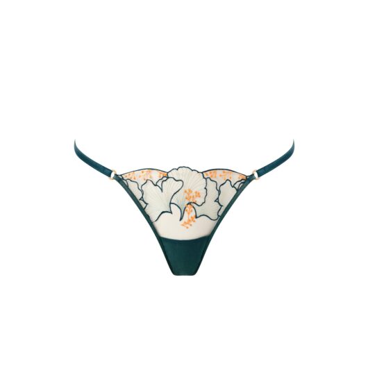 Bluebella Gianna Sheer String Thong Green/Orange - 6