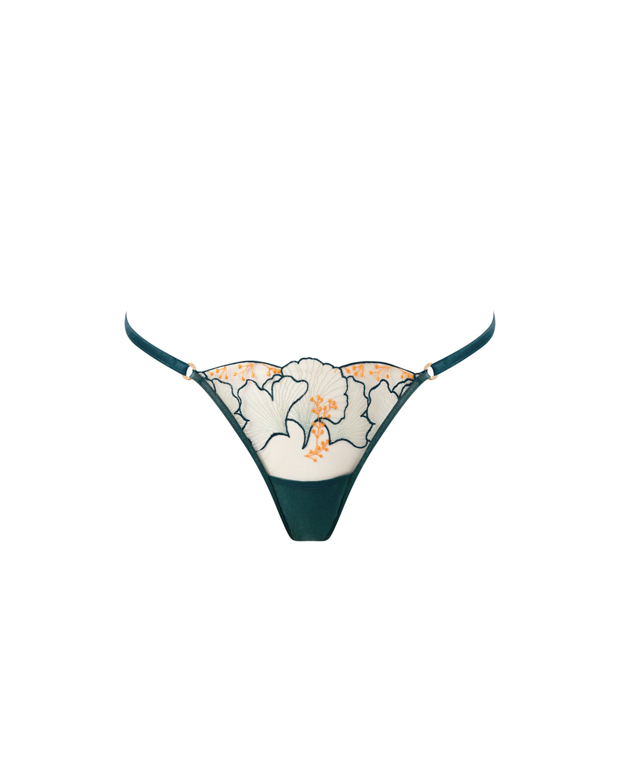 Bluebella Gianna Sheer String Thong Green/Orange - 6