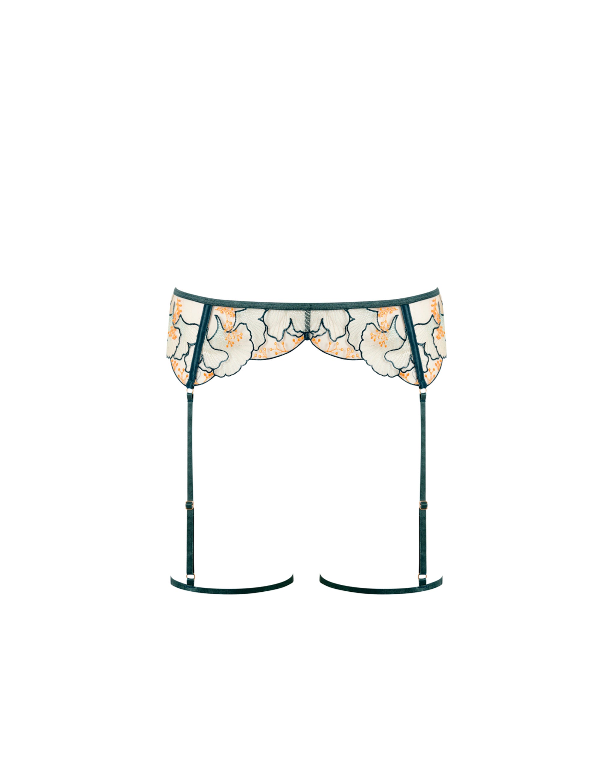 Bluebella Gianna Thigh Harness Green/Orange - 6