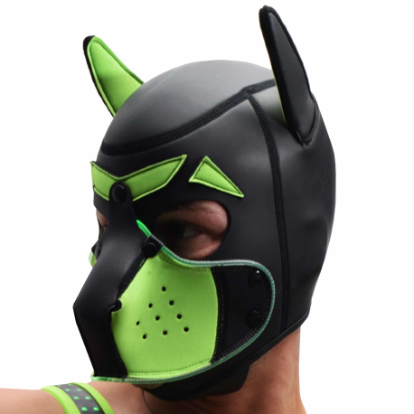 Breedwell Poundtown Glow Pup Hood - Black - Neon Green
