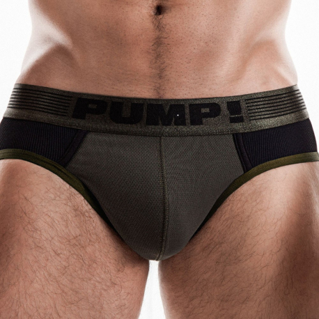 Pump! Ribbed Brief - Military Green