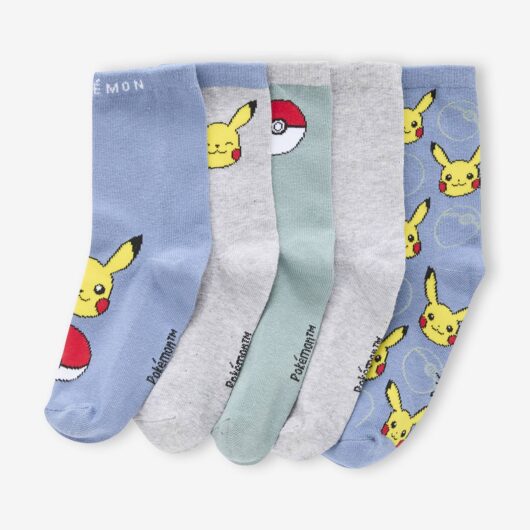 Pack of 5 Pairs of POKEMON® Socks sky blue